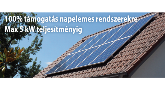 Napelemes pályázat 100%-os támogatással